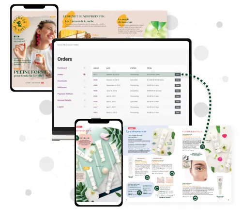 Publicação digital aprimorada da Secrets de Miel com integração ao WooCommerce
