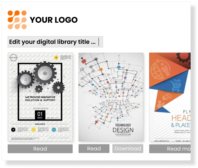 Customizable digital library interface