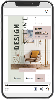 Telefon mobil care arată o broșură de prezentare interactivă, creată cu software-ul Digital Catalogue