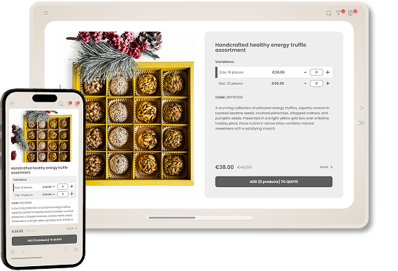 Mobile and tablet screens displaying a Product slider in action